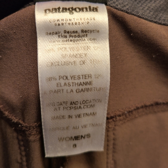 Patagonia Travel Hiking Pants Brown Size 6 - Picture 8 of 12